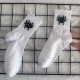 Funny Pattern Socks for Women - Scary Spider Socks, Ruffled Breathable Cotton Socks, New Autumn & Winter Style for Students