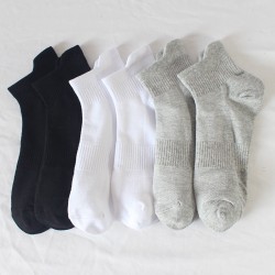 In stock new style athletic socks, spring and summer thin mesh socks, men's and women's mid-calf socks with pull tabs, sweat-absorbing cotton socks