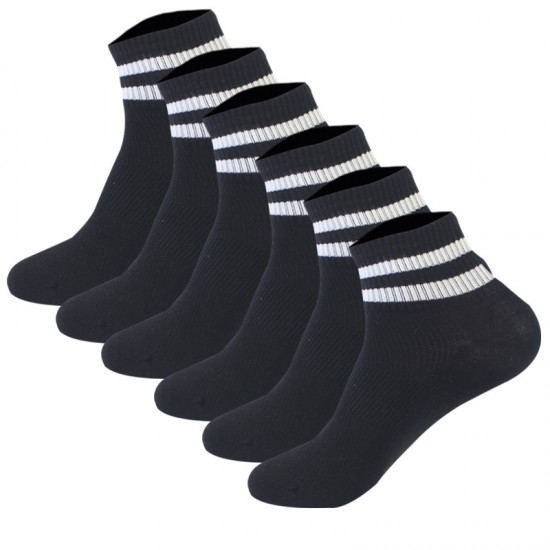 In stock double stripe sports short socks, thin mesh women's boat socks, student striped short socks, breathable cotton socks