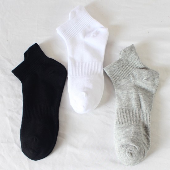 In stock new style athletic socks, spring and summer thin mesh socks, men's and women's mid-calf socks with pull tabs, sweat-absorbing cotton socks
