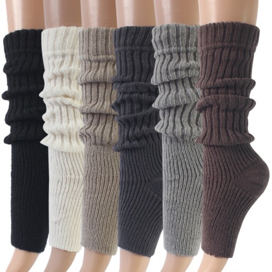 In Stock Footed Socks, Warm Slouch Socks, Chunky Knitted Leg Covers, Korean Style Leg Protectors, Foot Covers, Boot Covers, European and American Style