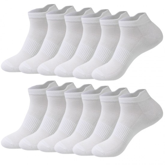 4-6 Pair Pack In Stock Mesh Short Socks, Men's and Women's Ear-Pulling Sports Boat Socks, Spring/Summer Thin Cotton Socks, European and American Style, Multiple Sizes