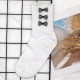 New Lolita socks, women's cute Japanese soft girl princess socks, lace mid-calf socks, black and white bow women's socks
