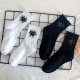Funny Pattern Socks for Women - Scary Spider Socks, Ruffled Breathable Cotton Socks, New Autumn & Winter Style for Students