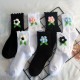 New Knitted Flower Socks for Women - Autumn & Winter Casual Cotton Socks, Ruffled Mid-Calf Socks, Korean Fashion