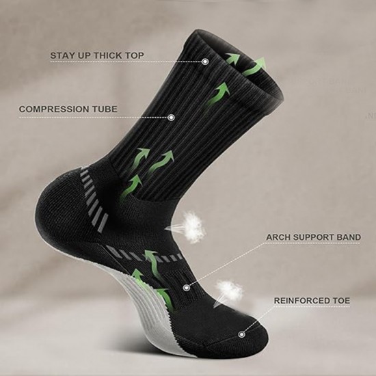 Soft Terry Lined Shock-Absorbing Running Socks - Temu, Shein, Shopee, Independent Sites