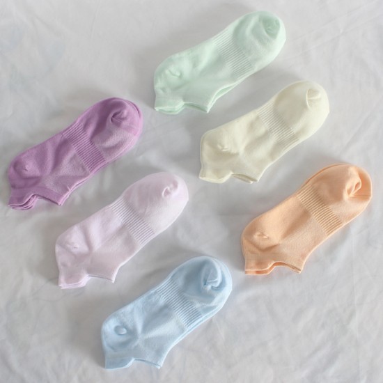 Sports Short Socks, Breathable Mesh Running Socks, Women's Summer Colorful Thin Boat Socks, Low-Cut Women's Socks