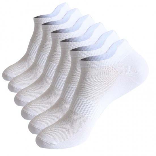 4-6 Pair Pack In Stock Mesh Short Socks, Men's and Women's Ear-Pulling Sports Boat Socks, Spring/Summer Thin Cotton Socks, European and American Style, Multiple Sizes