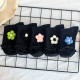 Korean style trendy wool flower socks for women, handmade flower socks with ruffled edges, sweet and three-dimensional flower mid-calf socks, Instagram socks.
