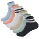 In stock double stripe sports short socks, thin mesh women's boat socks, student striped short socks, breathable cotton socks