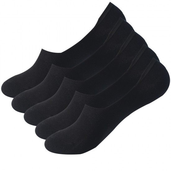 In stock men's solid color low-cut cotton socks with silicone anti-slip boat socks, thin socks for men and women, summer