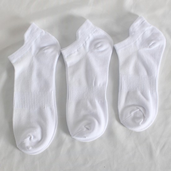 10-Pair Pack Mesh Short Socks, European and American Style Socks, Thin Sports Cotton Socks, Sizes Small, Medium, and Large, Men's and Women's Boat Socks