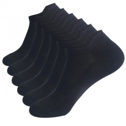 5-Pair Pack Mesh Short Socks, Summer Thin Sweat-Absorbing Men's Socks, Sports Short Socks, Wholesale, Solid Color Boat Socks, Cotton, Dropshipping Available