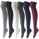 In-stock long socks, Japanese style over-the-knee socks, knitted cable knit thigh socks, women's long socks, over-the-knee high socks