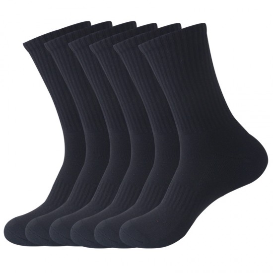 European and American terry socks, men's warm thickened cotton socks, brushed high elastic mid-calf socks, terry bottom sports socks