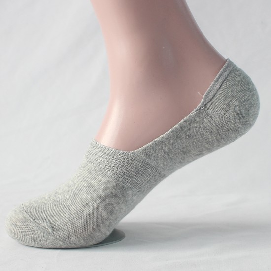 In stock men's solid color low-cut cotton socks with silicone anti-slip boat socks, thin socks for men and women, summer