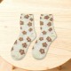 Women's 3D Embossed Lolita Socks In-Stock - Cotton Fashion Retro Mid-Calf Socks, Versatile