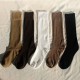 Autumn and winter warm calf socks, Japanese school style JK socks, ins trendy women's socks, internet celebrity long socks, cotton socks, solid color