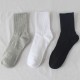 Sports socks, outdoor running cotton socks, men's and women's socks, mid-calf socks, all-season solid color men's socks