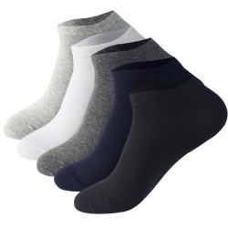 Plus-size men's summer thin solid color short socks, sweat-absorbent cotton socks, ankle socks, European and American sizes