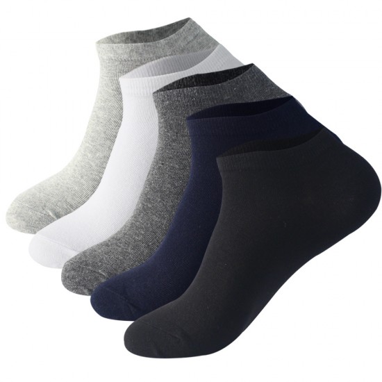 Plus-size men's summer thin solid color short socks, sweat-absorbent cotton socks, ankle socks, European and American sizes