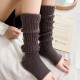 In Stock Footed Socks, Warm Slouch Socks, Chunky Knitted Leg Covers, Korean Style Leg Protectors, Foot Covers, Boot Covers, European and American Style