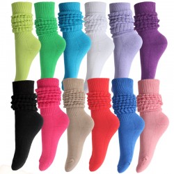 European & American Slouch Socks - Thickened Terry Bottom Bubble Socks, Unisex Warm Leg Protection Socks for Winter