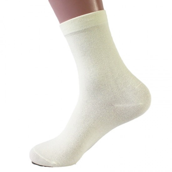 Women's mid-calf socks, solid color, loose-fitting, long, soft cotton socks, sweat-absorbent, casual, trendy.