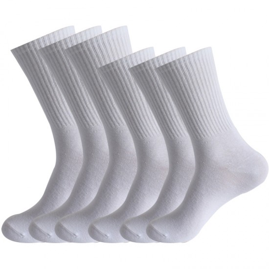Calf Socks, High Elasticity, Autumn/Winter Mid-Calf Socks, Men's and Women's Solid Color Cotton Socks, Running Sports Socks, Sizes Available