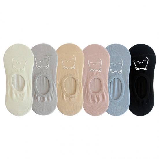 New Spring & Summer No-Show Socks for Women - Japanese-Style Thin Boat Socks, Cute Cartoon Breathable Cotton Low-Cut Socks