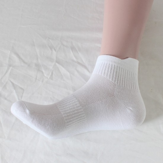 In stock new style athletic socks, spring and summer thin mesh socks, men's and women's mid-calf socks with pull tabs, sweat-absorbing cotton socks