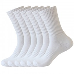 European and American terry socks, men's warm thickened cotton socks, brushed high elastic mid-calf socks, terry bottom sports socks