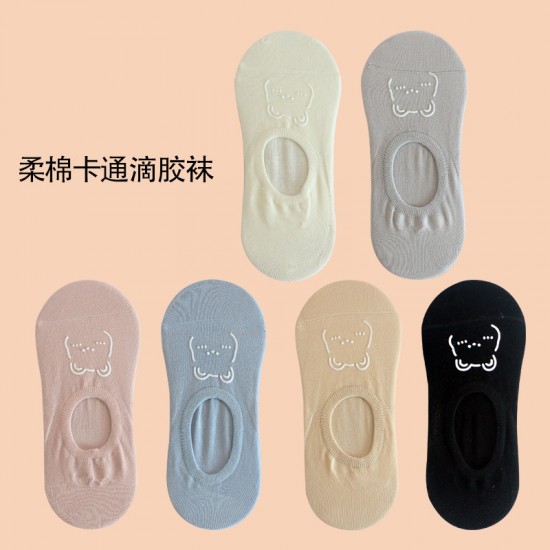 New Spring & Summer No-Show Socks for Women - Japanese-Style Thin Boat Socks, Cute Cartoon Breathable Cotton Low-Cut Socks