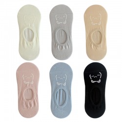 New Spring & Summer No-Show Socks for Women - Japanese-Style Thin Boat Socks, Cute Cartoon Breathable Cotton Low-Cut Socks