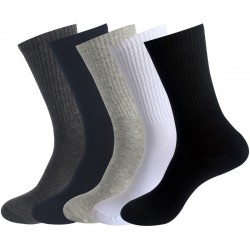 Men's autumn and winter socks, high elastic calf socks, men's and women's running sports socks, plus size, solid color, mid-calf socks, European and American style