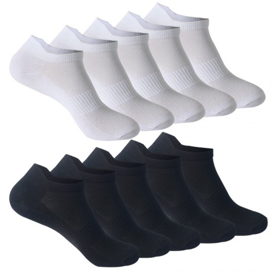 10-Pair Pack Mesh Short Socks, European and American Style Socks, Thin Sports Cotton Socks, Sizes Small, Medium, and Large, Men's and Women's Boat Socks