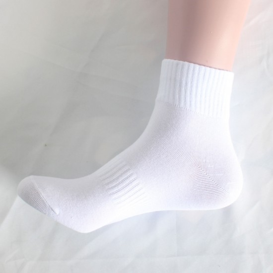 5-Pair Men's Sports Socks, Autumn/Winter Running Socks, Mid-Calf Socks, Cotton Socks, European and American Style Sports Socks for Men Women's Short Socks