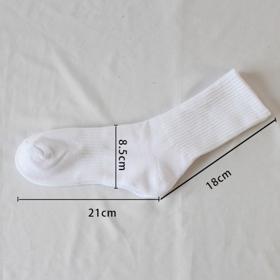 European and American terry socks, men's warm thickened cotton socks, brushed high elastic mid-calf socks, terry bottom sports socks