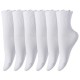 Ruffled Women's Socks - Cute Frilled Ankle Socks, Solid Color Mid-Calf Cotton Socks with Ruffled Edges for Autumn & Winter