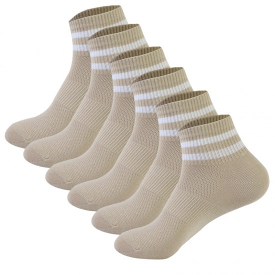 In stock double stripe sports short socks, thin mesh women's boat socks, student striped short socks, breathable cotton socks
