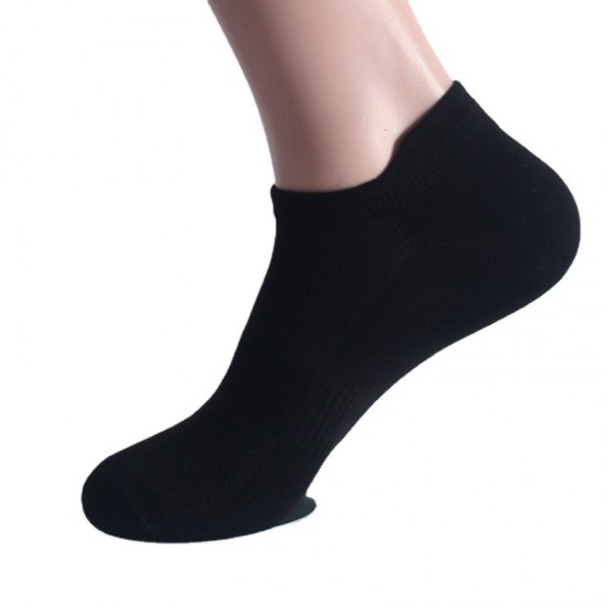 Men's plus size sports short socks, pull-up mesh boat socks, in-stock wholesale, student running socks, solid color socks, men's