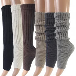In Stock Footed Socks, Warm Slouch Socks, Chunky Knitted Leg Covers, Korean Style Leg Protectors, Foot Covers, Boot Covers, European and American Style