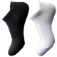New Mesh Boat Socks Unisex - Summer Thin Tab Socks, Black & White Sweat-Absorbent Cotton Low-Cut Sports Socks