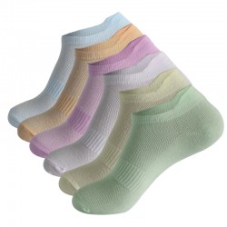Sports Short Socks, Breathable Mesh Running Socks, Women's Summer Colorful Thin Boat Socks, Low-Cut Women's Socks