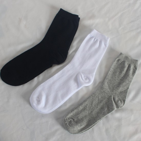 European and American plus size men's socks, solid color formal socks, casual cotton socks, mid-calf socks, men's and women's unisex socks, plus size