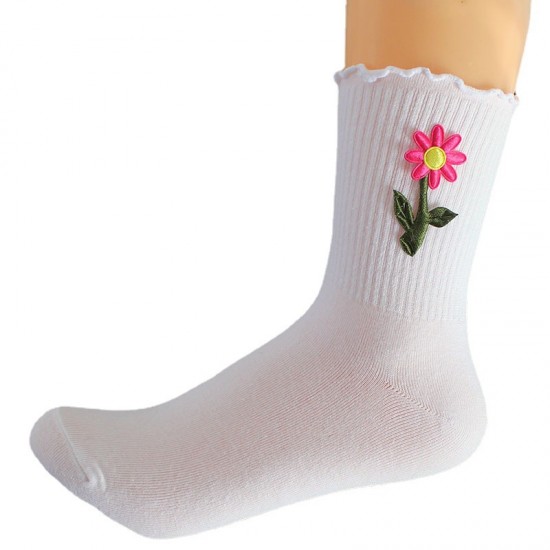 New Sunflower Socks - High-Elastic Cuff Student Socks for Women, Warm Cotton Socks, Sweet Flower Design